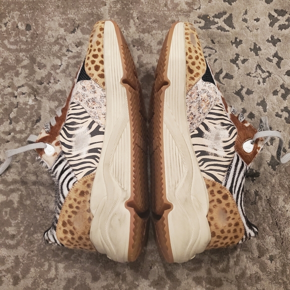 Golden Goose Running Sole Sneakers in Animal-print Pony Skin - Picture 9 of 10